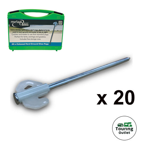 Colossal Hard Ground Glow Peg (20 pack + Storage Box)