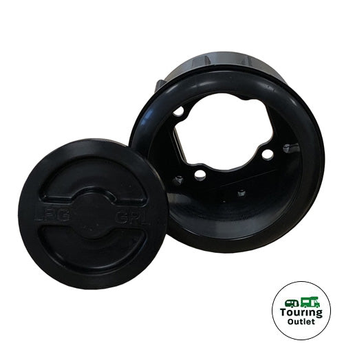 Gaslow Plastic Filler Housing Black with Cap & Fixing Plate