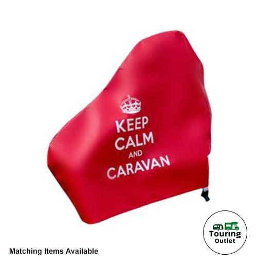 Keep Calm and Caravan Hitch Cover - Faux Leather