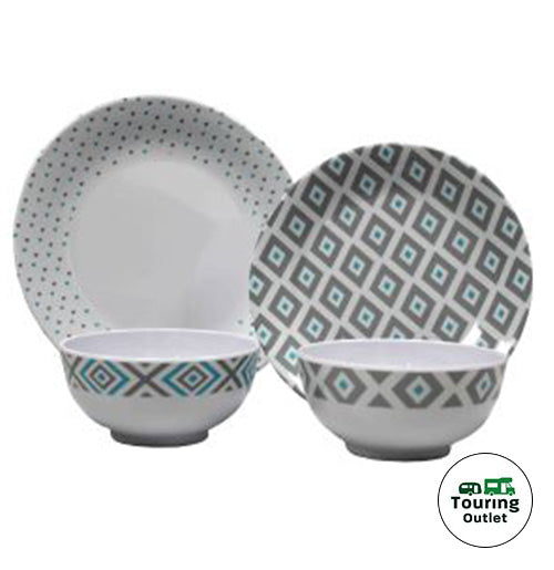 Via Monda Milda Melamine Dinner Set - 12 piece