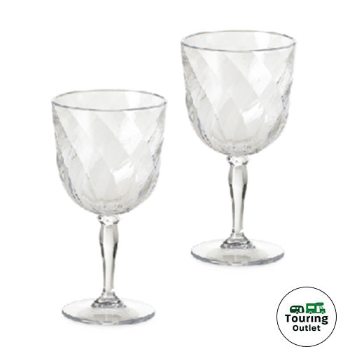Omada Acrylic Diamond Wine Glasses / Goblet (2 Pack)