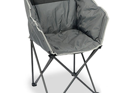 Foldable tub chair 600D padded Q-Tex fabric black
