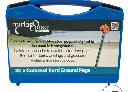 Colossal Hard Ground Peg (20 pack + Storage Box)
