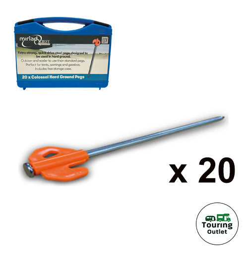 Colossal Hard Ground Peg (20 pack + Storage Box)