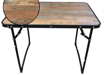 Liberty Frankel Small Camping Table with Wood Effect Top