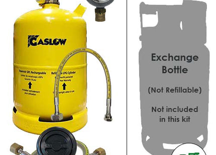 Gaslow 11kg LPG Refillable Gas Bottle and Exchange Bottle Kit - Exterior Black Filler