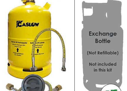 Gaslow 11kg LPG Refillable Gas Bottle and Exchange Bottle Kit - Exterior Grey Filler