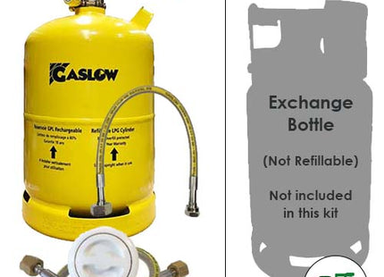 Gaslow 11kg LPG Refillable Gas Bottle and Exchange Bottle Kit - Exterior White Filler