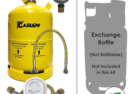 Gaslow 11kg LPG Refillable Gas Bottle and Exchange Bottle Kit - Exterior White Filler