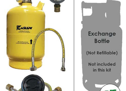 Gaslow 6kg LPG Refillable Gas Bottle and Exchange Bottle Kit - Exterior Black Filler