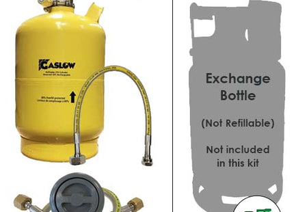 Gaslow 6kg LPG Refillable Gas Bottle and Exchange Bottle Kit - Exterior Grey Filler