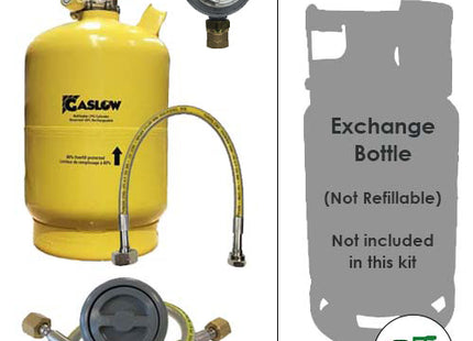 Gaslow 6kg LPG Refillable Gas Bottle and Exchange Bottle Kit - Exterior Grey Filler