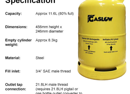 Gaslow 6KG Bottle Specification