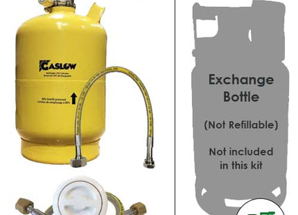 Gaslow 6kg LPG Refillable Gas Bottle and Exchange Bottle Kit - Exterior White Filler