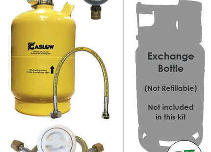 Gaslow 6kg LPG Refillable Gas Bottle and Exchange Bottle Kit - Exterior White Filler