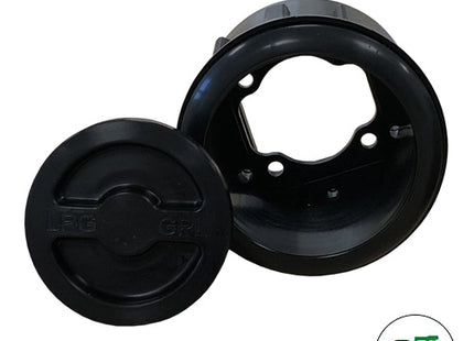 Gaslow Plastic Filler Housing Black with Cap & Fixing Plate