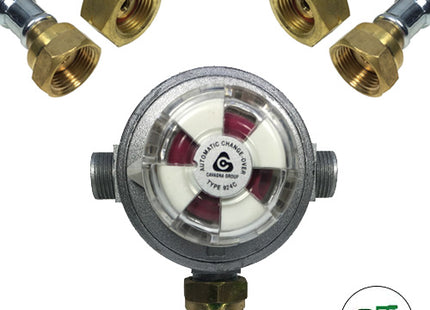 Gaslow Automatic changeover Head Kit with 2x BUTANE pigtails