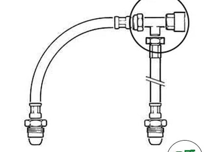 T Piece (Non Return Valve) - 2 Gas Bottles to 1 Bulkhead Gas Regulator (W20 MxMxF)