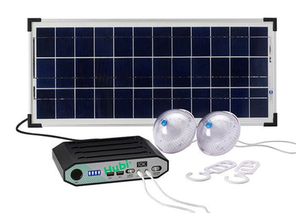 Hubi Go 10k portable solar power and lighting system with lithium battery
