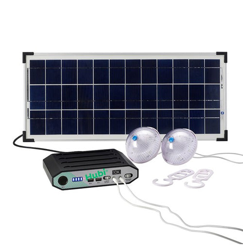 Hubi Go 10k portable solar power and lighting system with lithium battery
