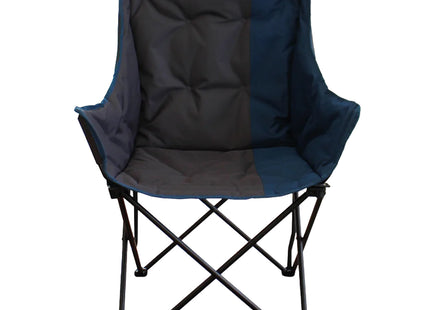 Liberty Comfort camping bucket chair in grey and blue