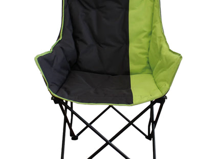 Liberty Comfort camping chair in grey and lime with padded high back