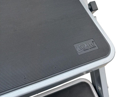 Anti-slip double folding step