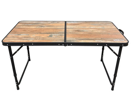 Red Rum wood effect table top extended