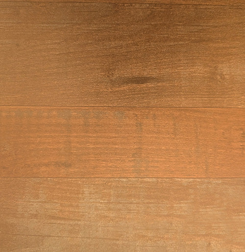 Red Rum wood effect table top close up – coated MDF surface