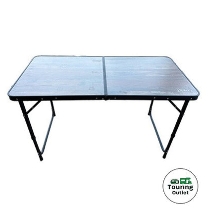 Liberty Red Rum Wood Effect Folding Table - 120cm x 60cm (adjustable height)