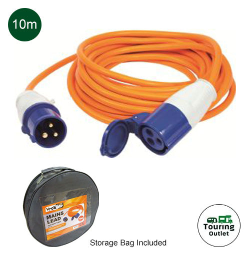 Vechline Mains Lead 10m with Zip Carry Bag (Hook Up Lead)