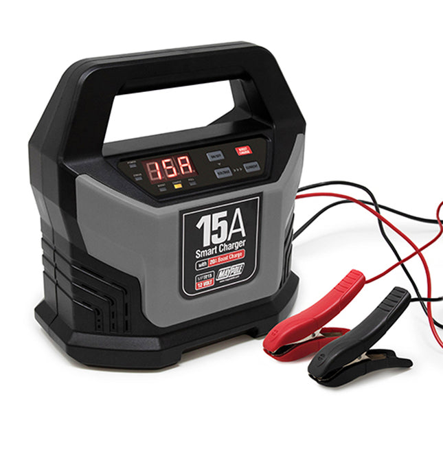 Maypole 15A 12V Electronic Smart Battery Charger