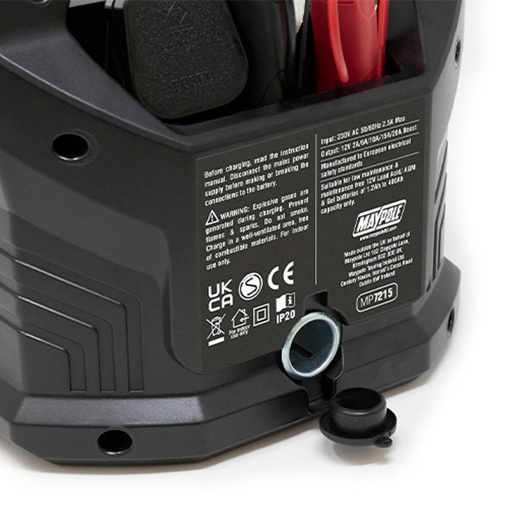 Maypole Battery Jump 15A 12V Smart Battery Charger 8 Stage 400Ah Boost Mode – Touring Outlet Ltd