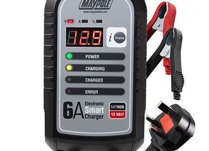 Maypole 6A 12V Electronic Smart Battery Charger