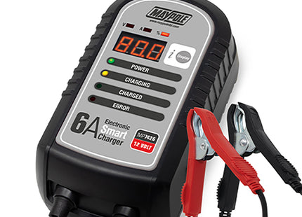 Maypole 6A 12V Electronic Smart Battery Charger