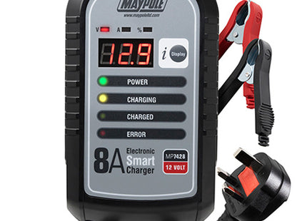 Maypole 8A 12V Electronic Smart Battery Charger