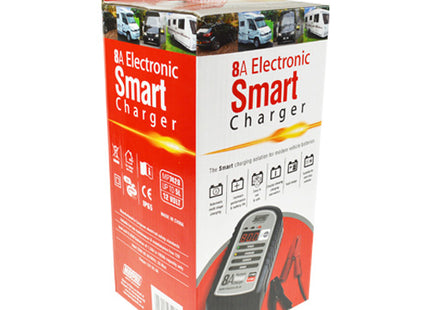 Maypole 8A 12V Electronic Smart Battery Charger