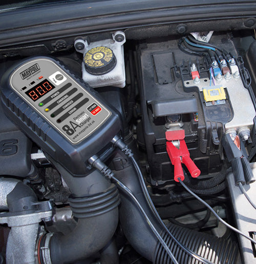 Maypole 8A 12V Electronic Smart Battery Charger