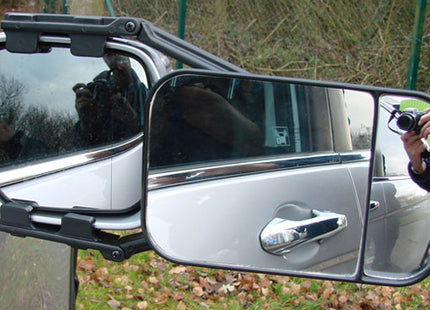 Maypole Large Dual Glass Towing Mirrors - Flat & Convex Glass