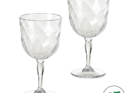 Omada Acrylic Diamond Wine Glasses / Goblet (2 Pack)