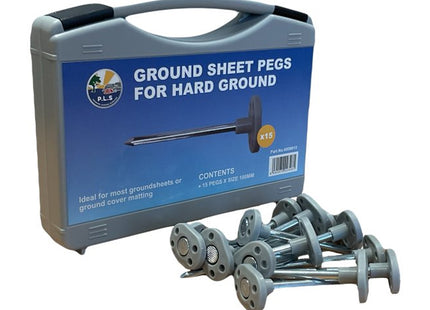 Box of 15 hard ground sheet pegs