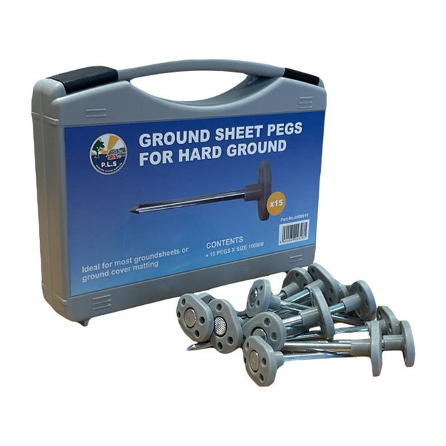 Box of 15 hard ground sheet pegs