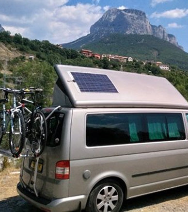 PV Logic Rigid Solar Panel on Camper Van