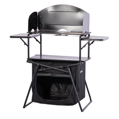 Portable outdoor kitchen stand perfect for camping and touring