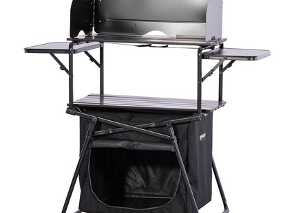 Portable outdoor kitchen stand perfect for camping and touring