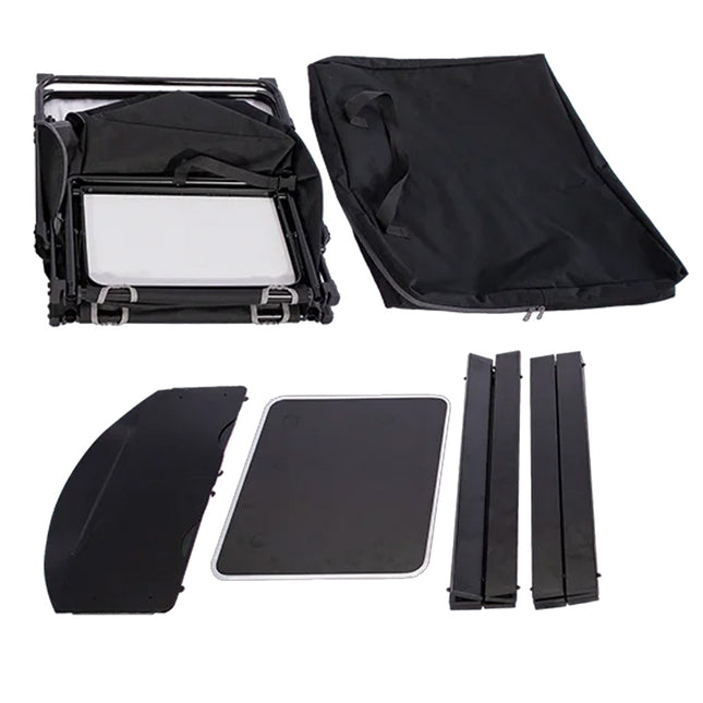 Basil kitchen stand folded with storage bag