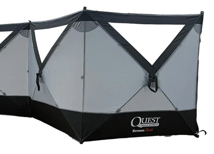 Quest wind breaker / screen in black and grey with windows