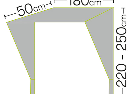 Dimensions of Quest Sparrowhawk 180cm Door Canopy