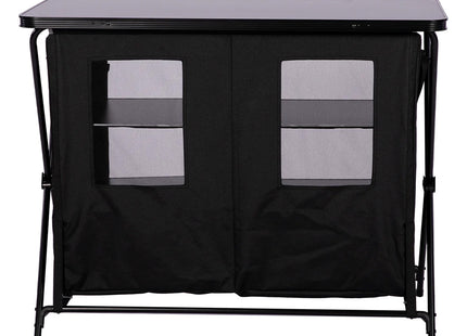 Back view of storage cupboard with ventilation holes