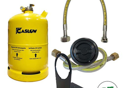 Single Gaslow 11kg Cylinder Kit with in Locker Black Filler